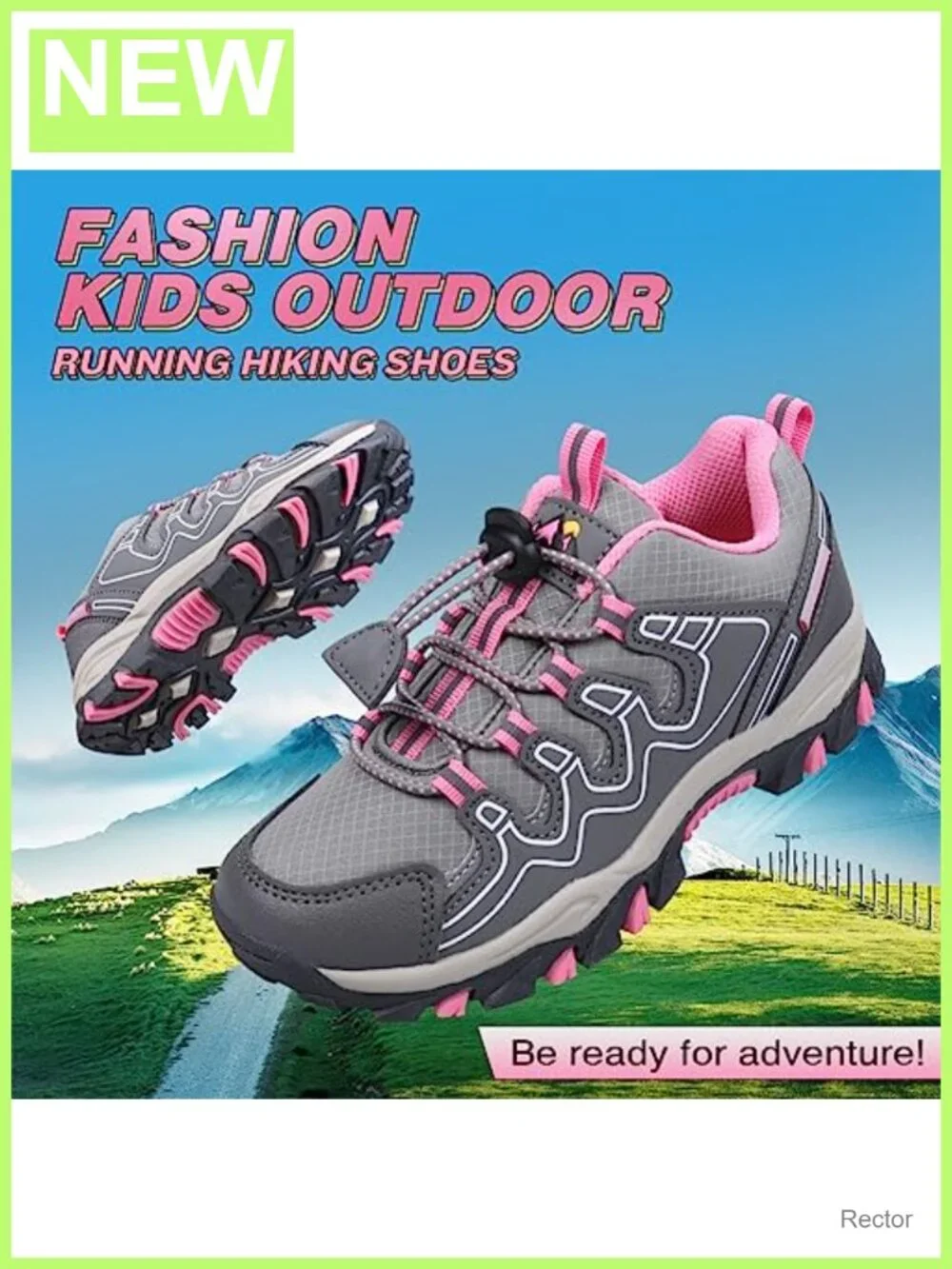 Boys Waterproof Athletic Sneakers Slip Resistant Bungee Lace Running Shoes